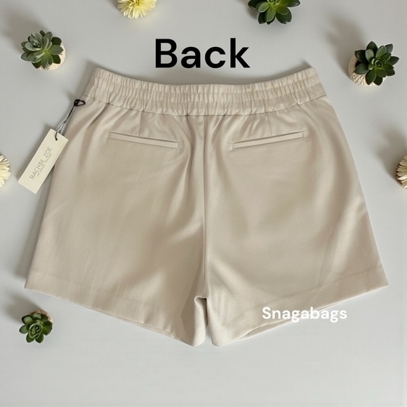 Rachel Zoe NWT  High Waist Cream Shorts Size 10 - Picture 3 of 5